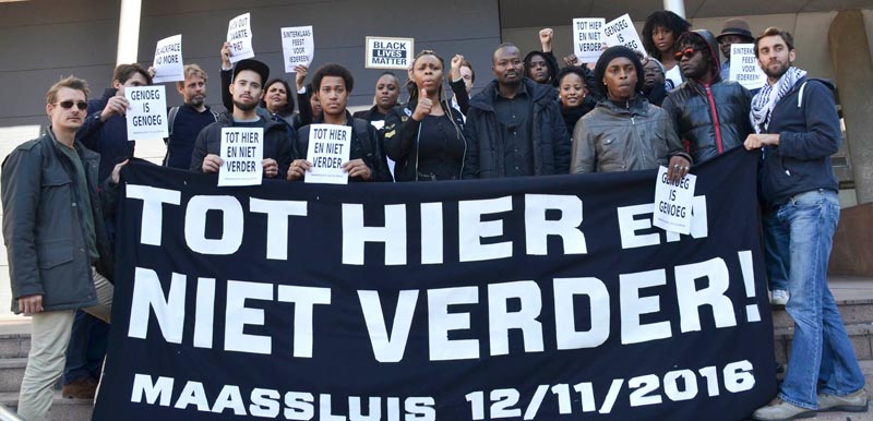 Tot Hier & Niet Verder! Anti-zwarte piet protest Maassluis 2016